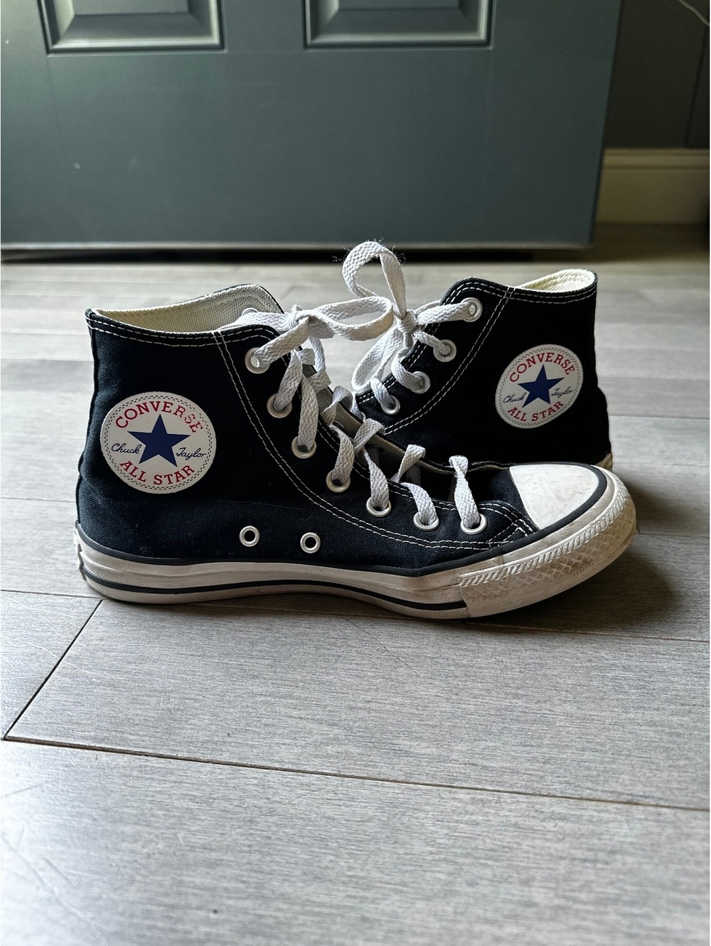 Unisex young adult Converse Chuck Taylor All Star High Top Sneakers Black Size 9 - Picture 5 of 7